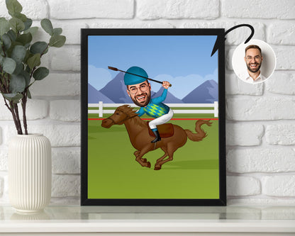 Personalised Jockey Caricature