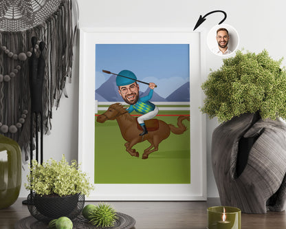 Personalised Jockey Caricature