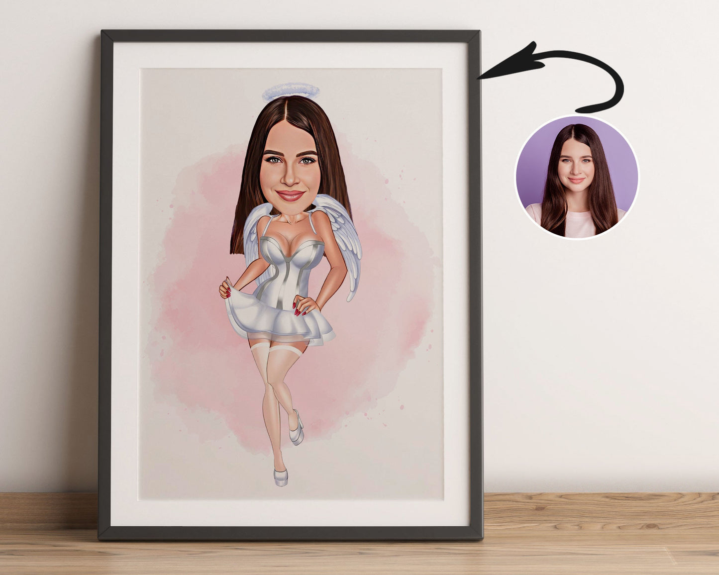 Personalised Angel Caricature