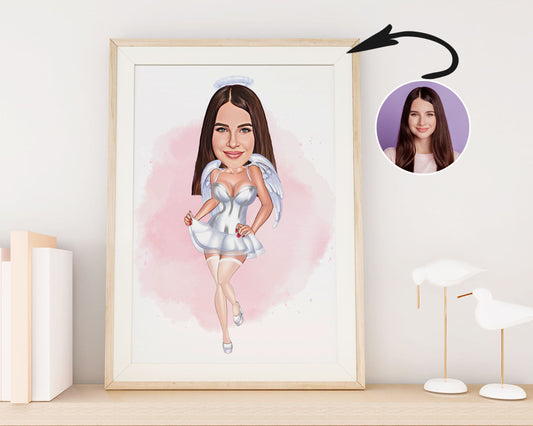 Personalised Angel Caricature