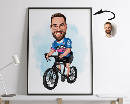 Personalised Cycling Caricature