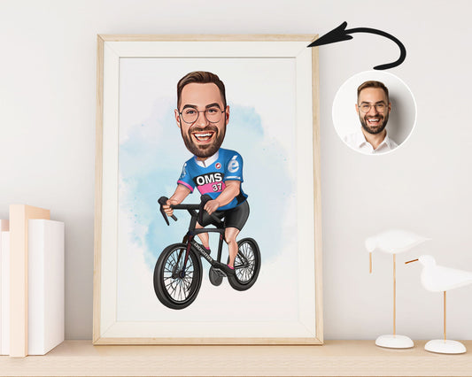 Personalised Cycling Caricature