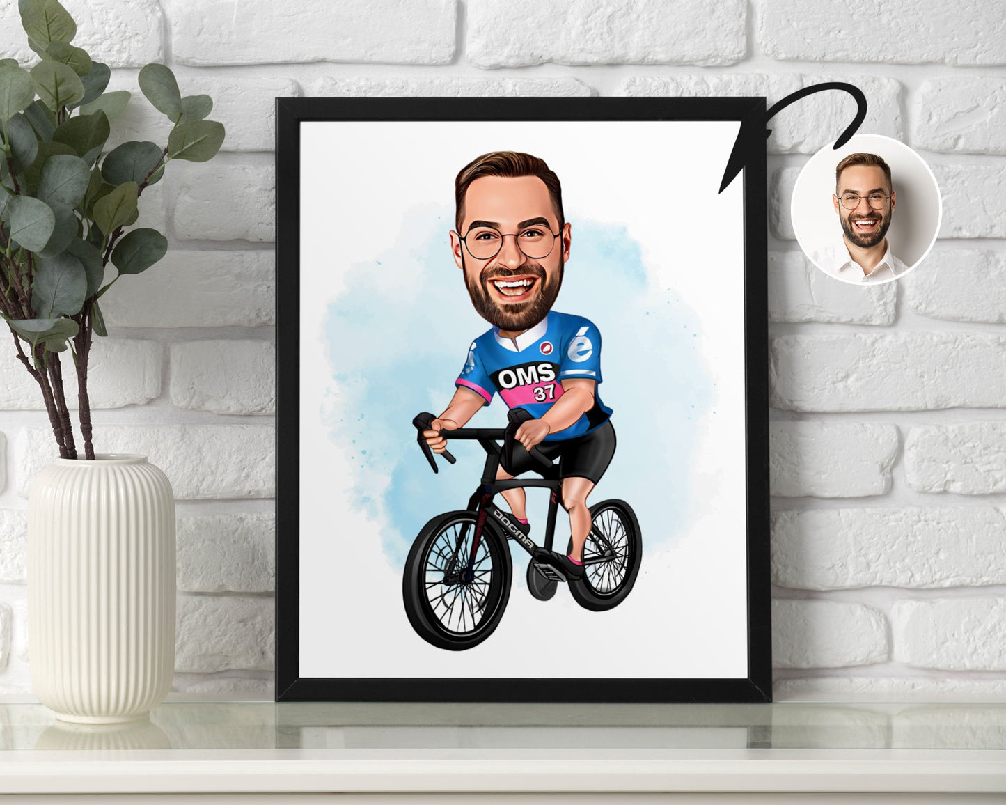 Personalised Cycling Caricature