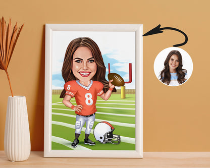 Personalised NFL Caricature