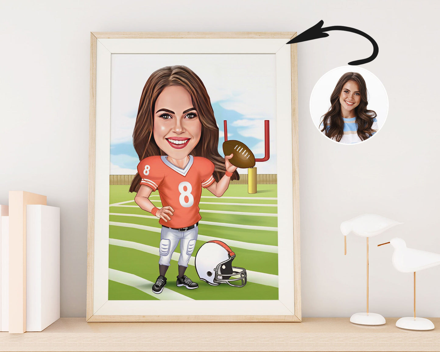 Personalised NFL Caricature