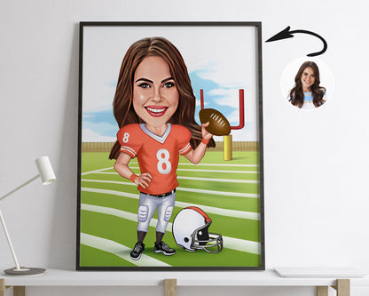 Personalised NFL Caricature