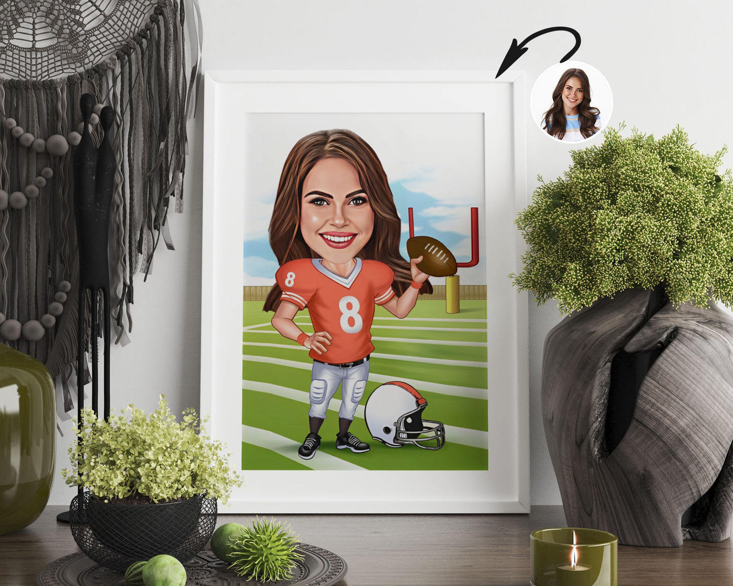 Personalised NFL Caricature
