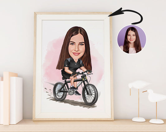Personalised Cycling Caricature