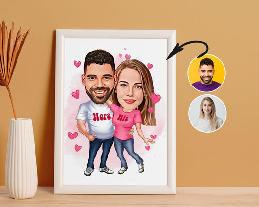 Personalised Couples Caricature