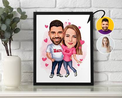 Personalised Couples Caricature