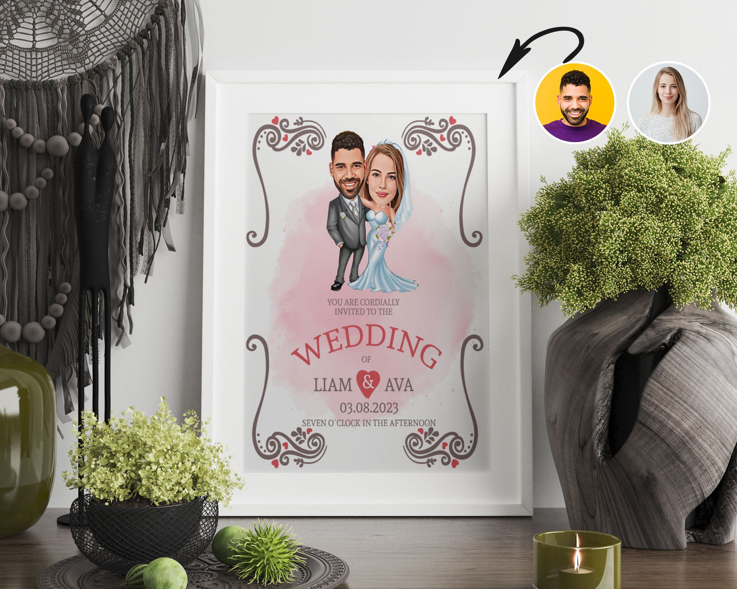 Personalised Wedding Caricature