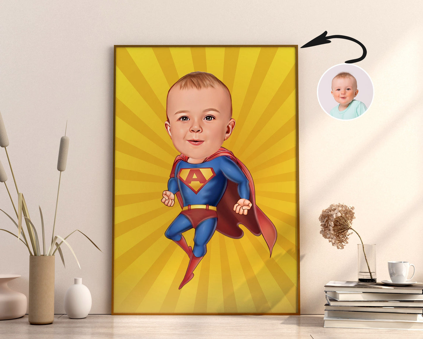 Personalised Super Man Caricature