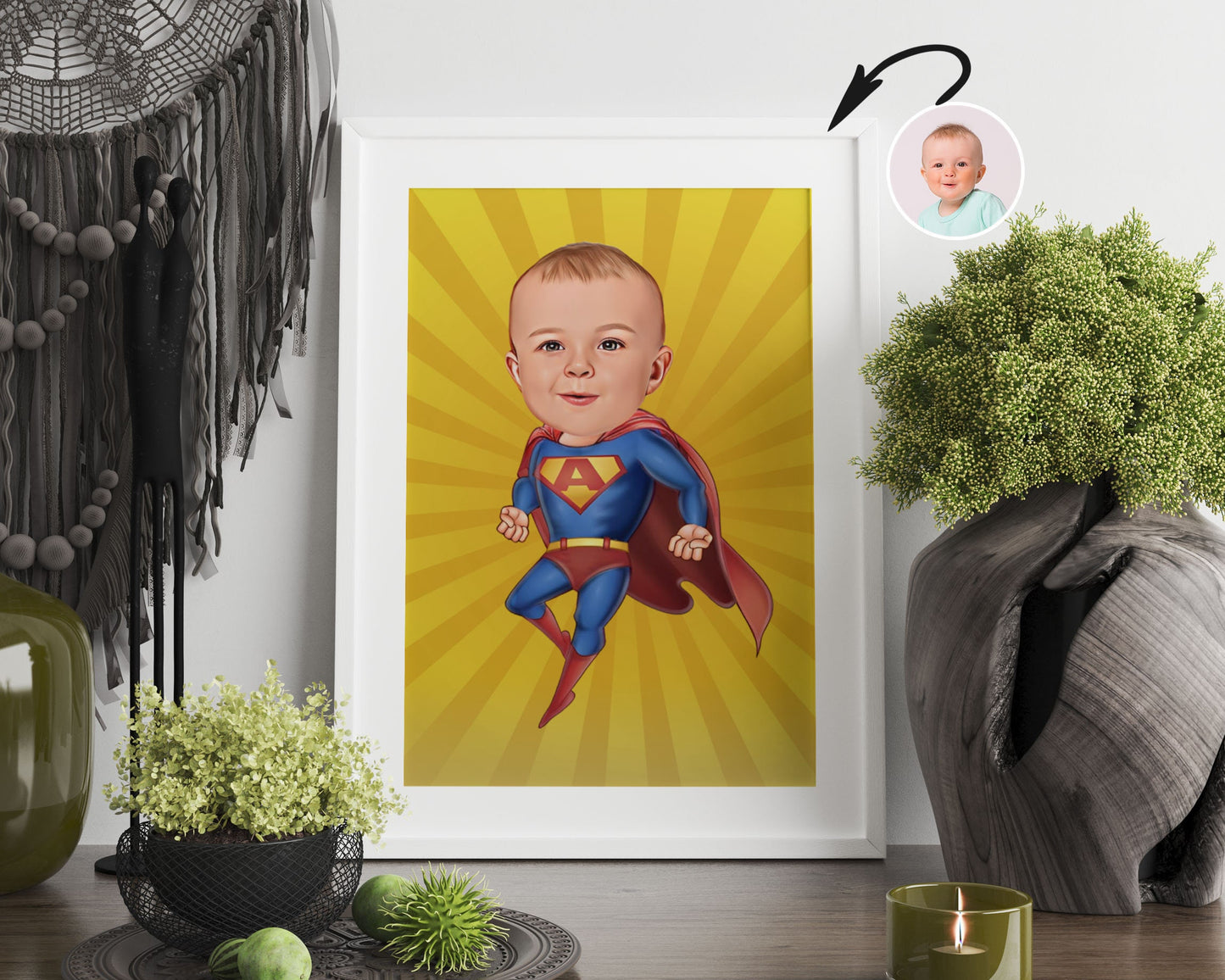Personalised Super Man Caricature