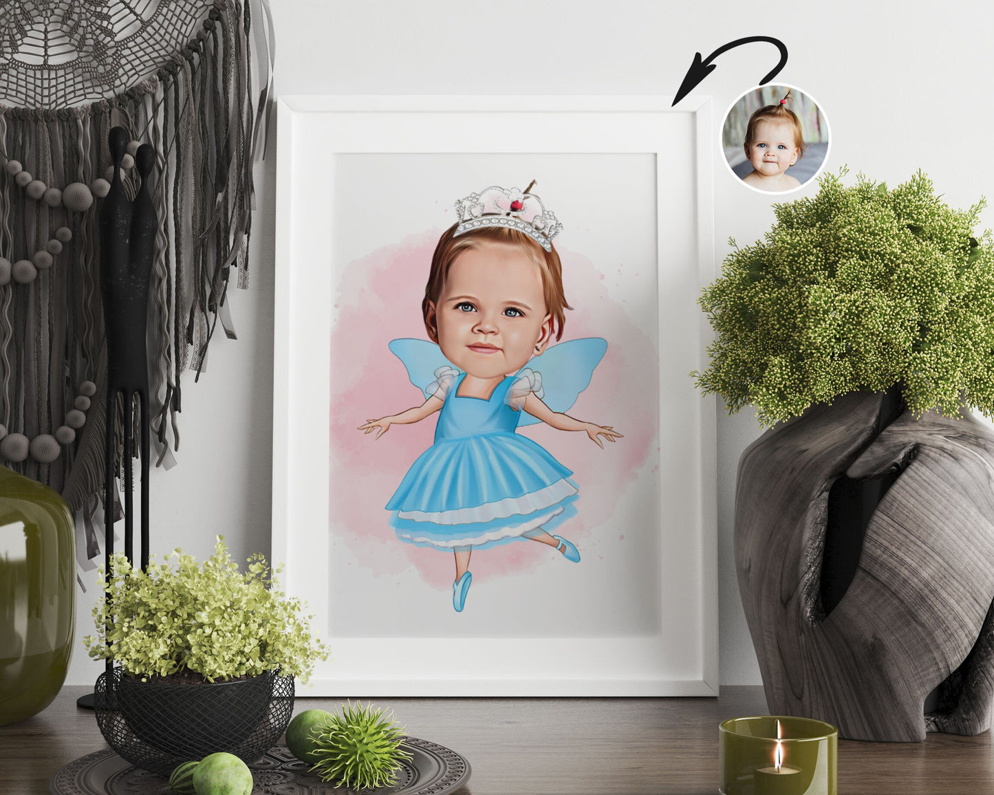 Personalised Baby Caricature