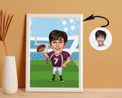 Personalised Football Caricature