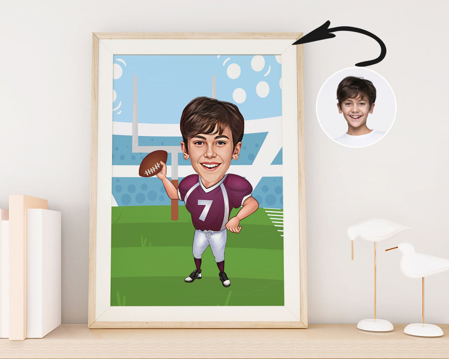 Personalised Football Caricature
