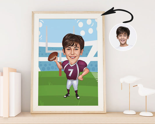 Personalised Football Caricature