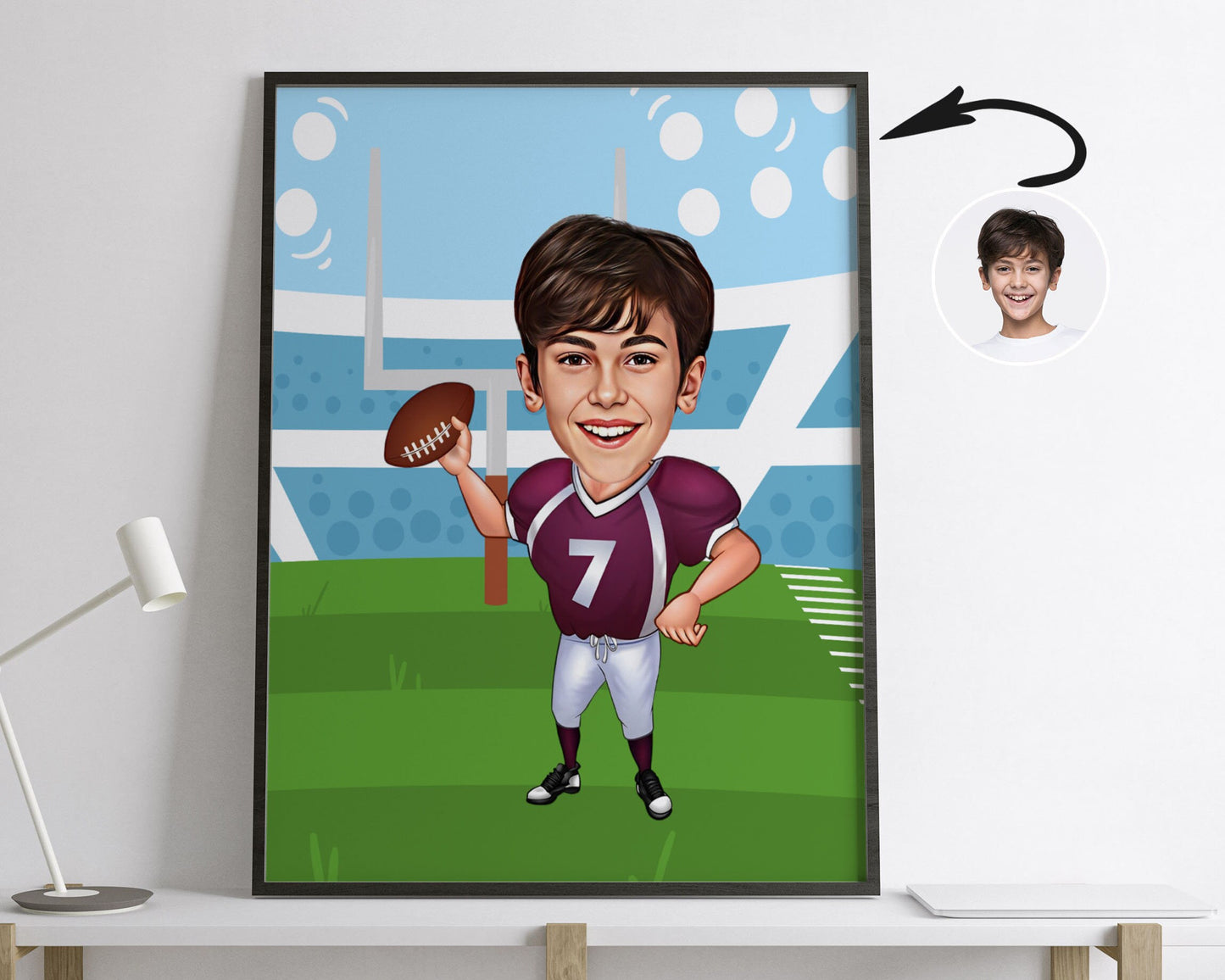 Personalised Football Caricature