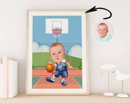 Personalised Basketball Caricature