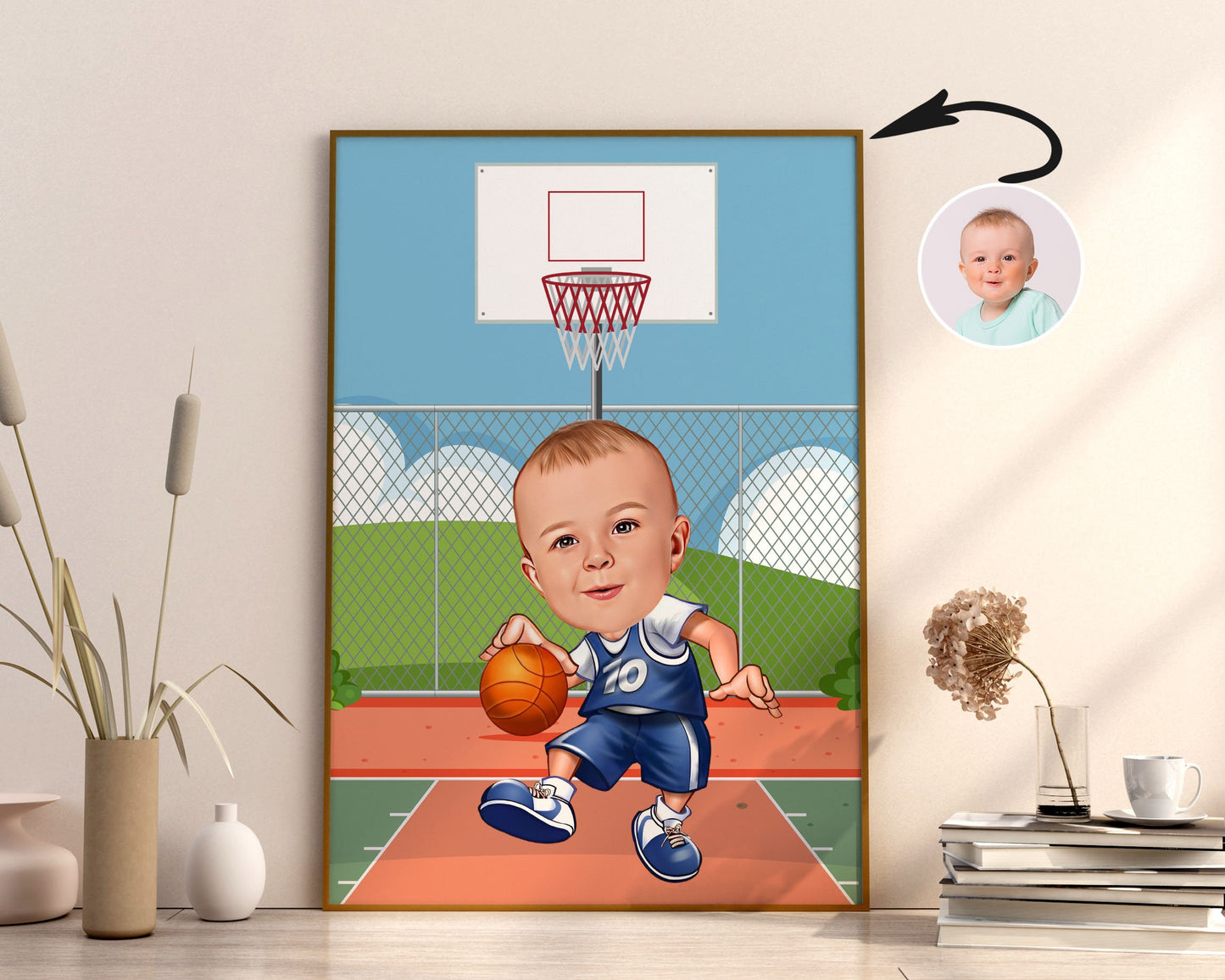 Personalised Basketball Caricature