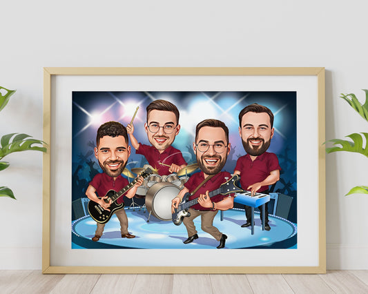 Personalised Band Caricature