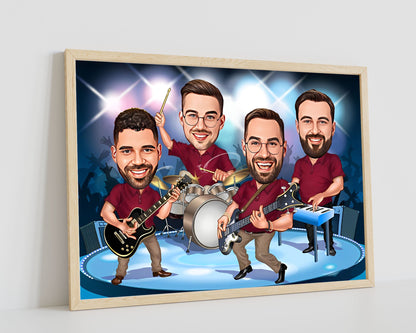 Personalised Band Caricature