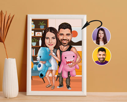 Personalised Couple Caricature