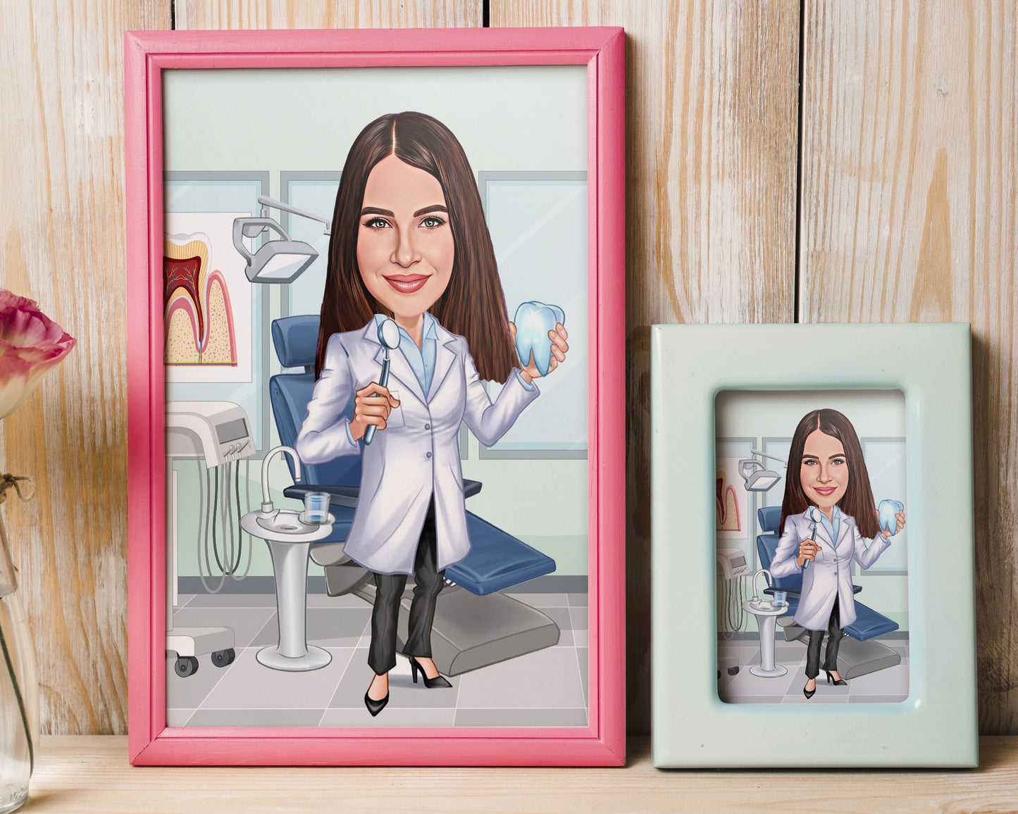 Personalised Dentist Caricature