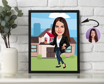 Personalised Realtor Caricature
