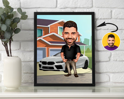Personalised Car Caricature