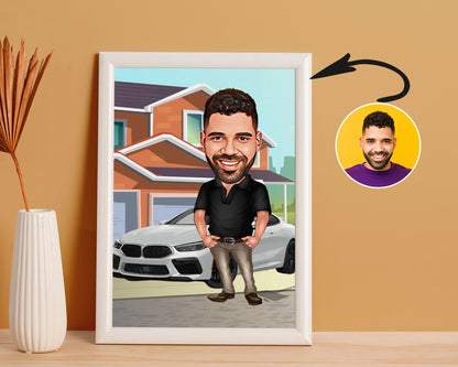 Personalised Car Caricature