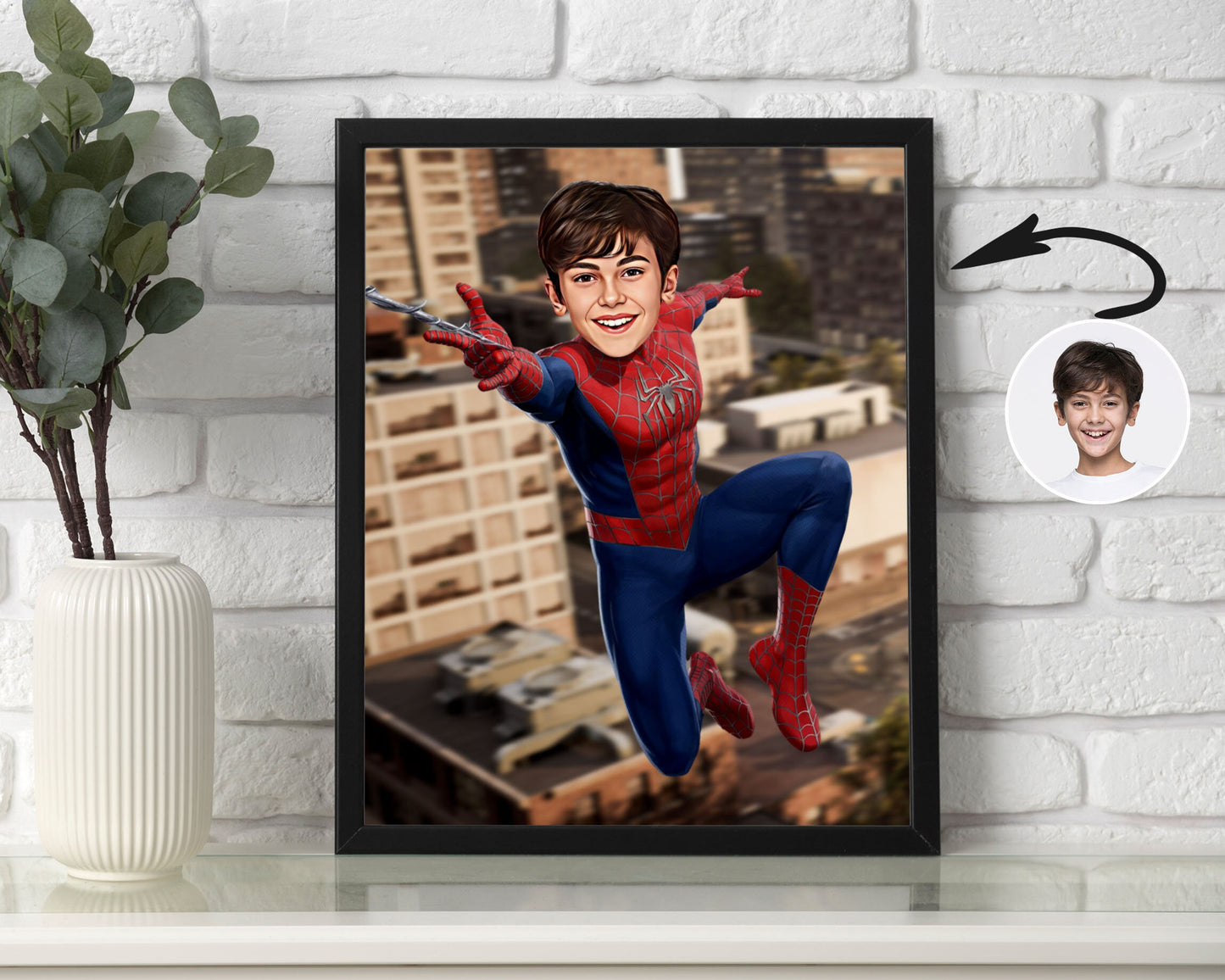 Personalised Spiderman Caricature