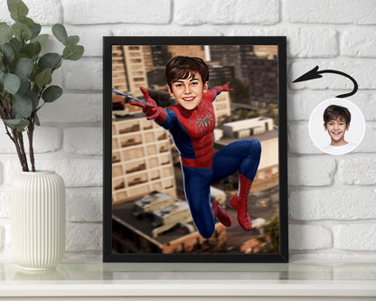 Personalised Spiderman Caricature