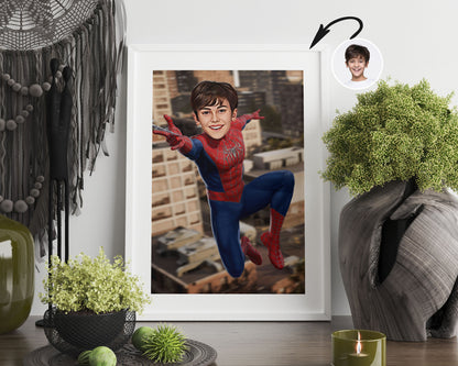 Personalised Spiderman Caricature