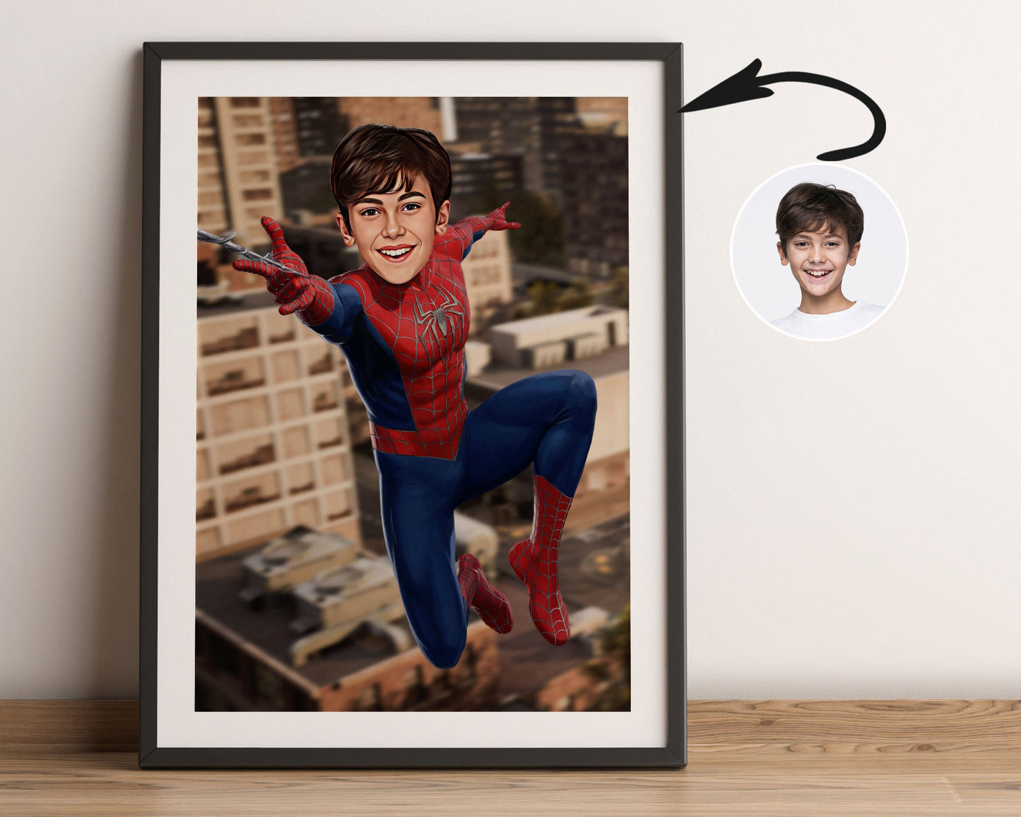 Personalised Spiderman Caricature