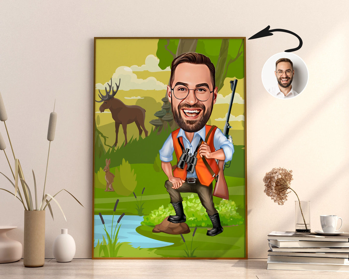 Personalised Hunter Caricature
