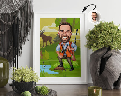 Personalised Hunter Caricature