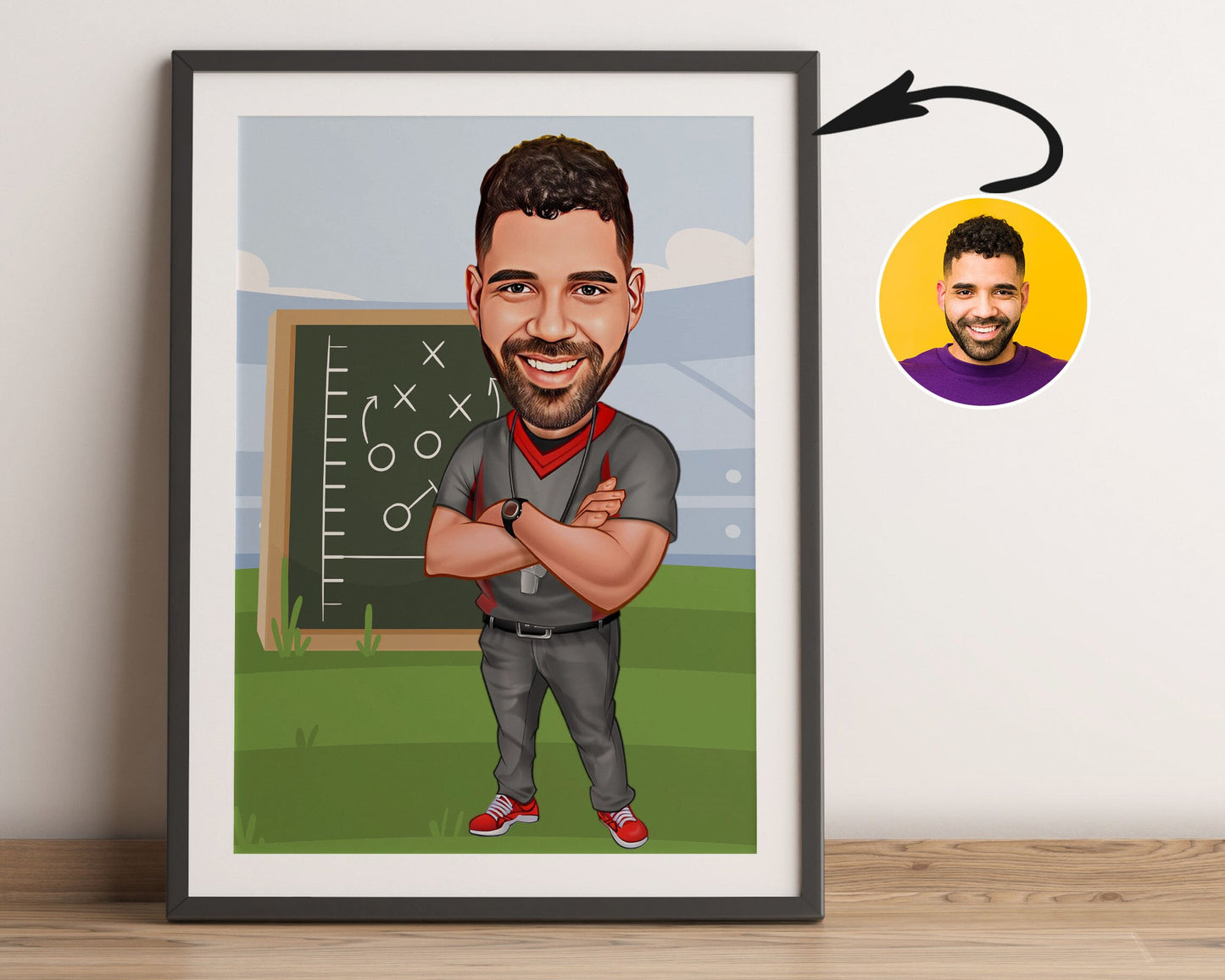 Personalised Coach Caricature