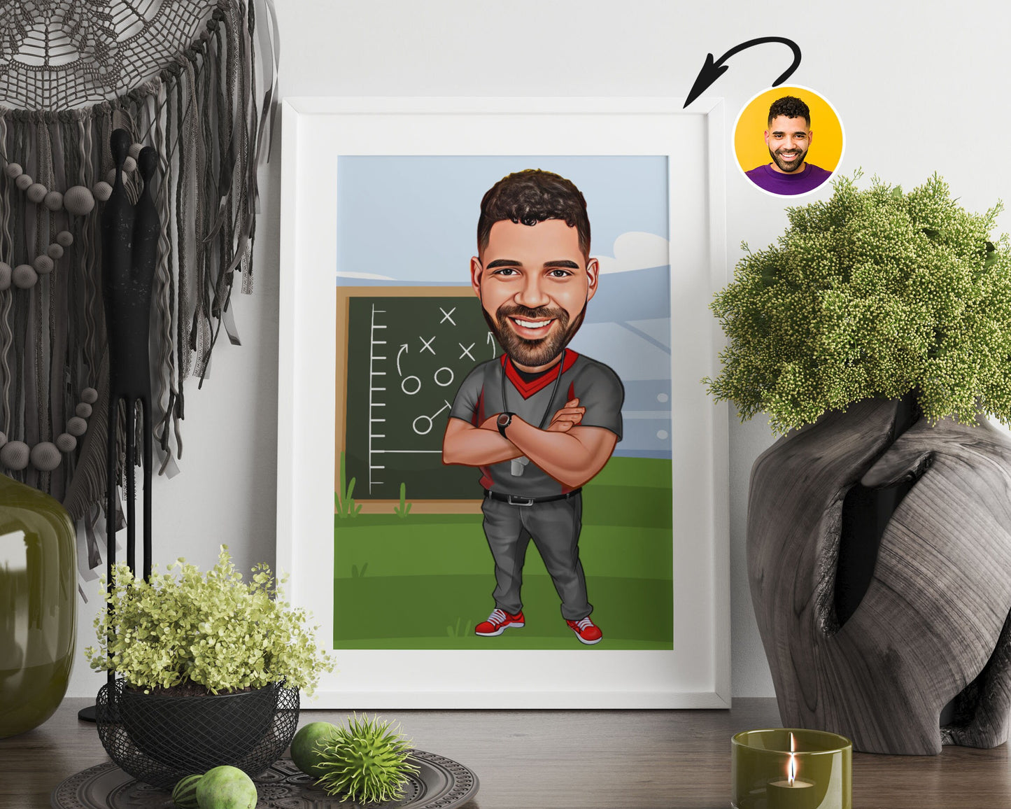 Personalised Coach Caricature