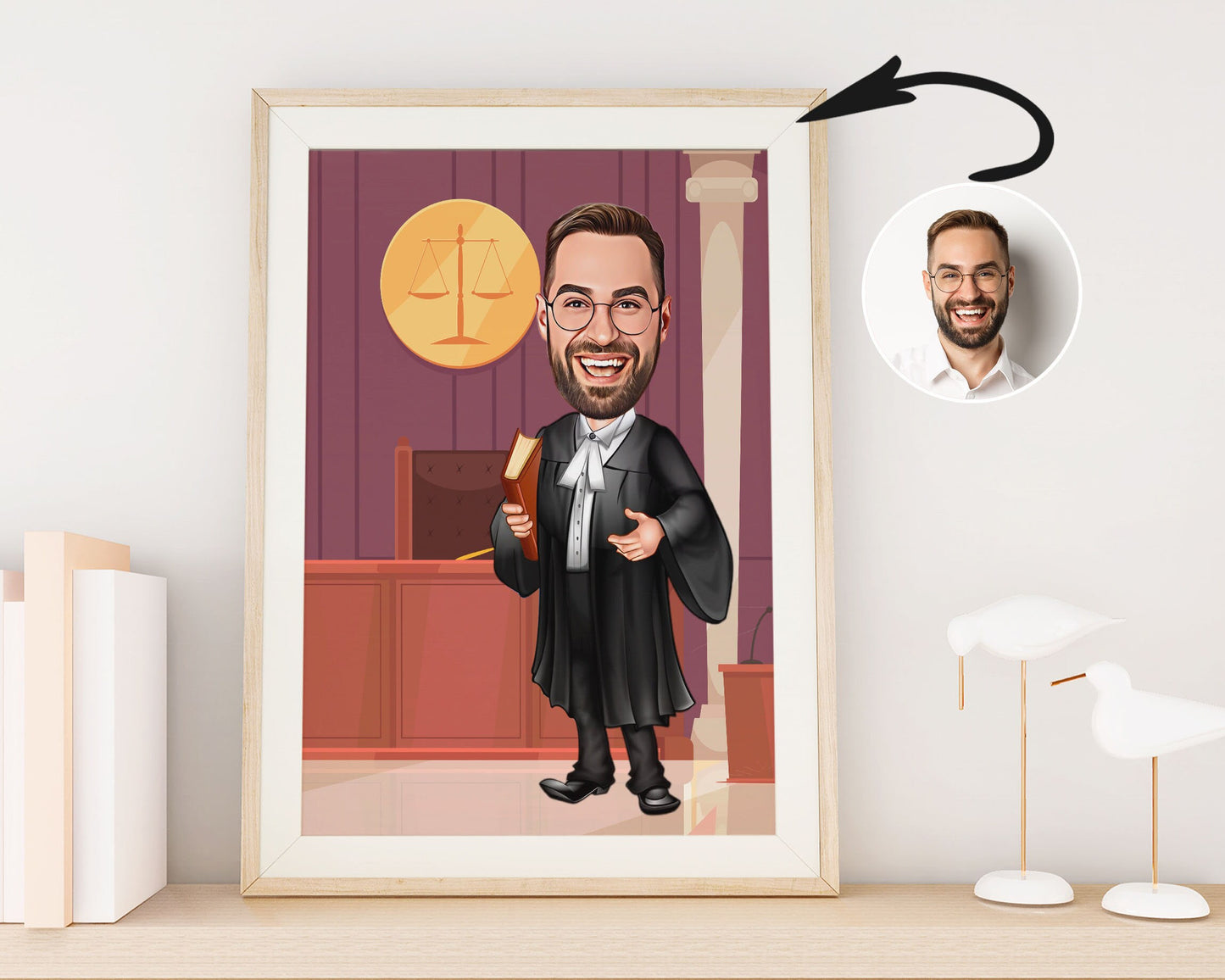 Personalised Lawyer Caricature