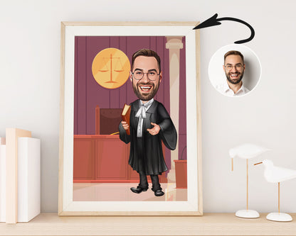 Personalised Lawyer Caricature