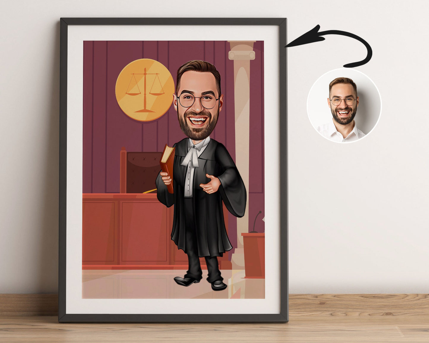Personalised Lawyer Caricature