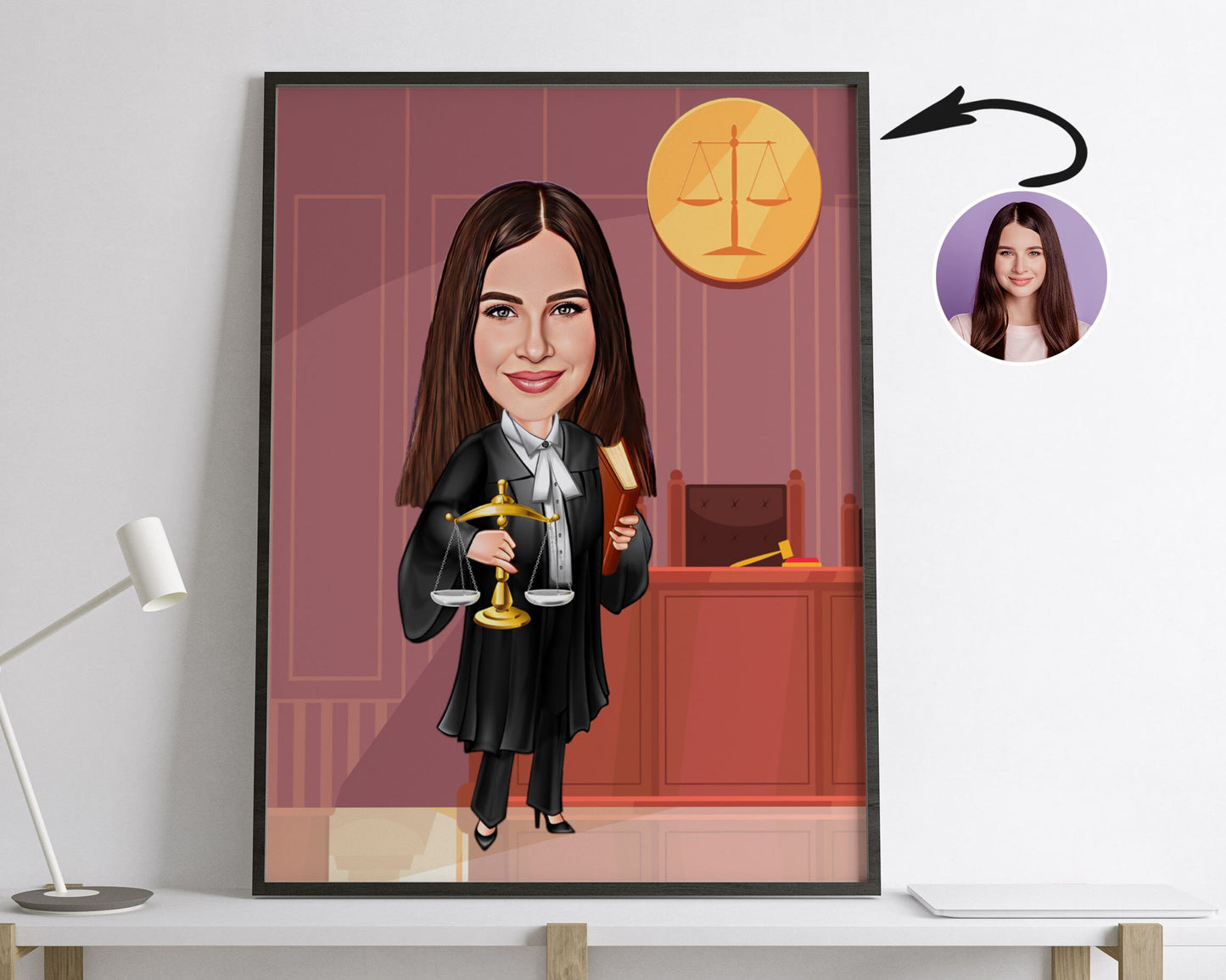 Personalised Lawyer Caricature