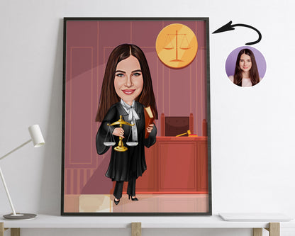 Personalised Lawyer Caricature