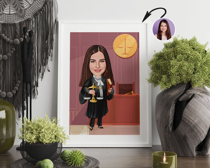 Personalised Lawyer Caricature
