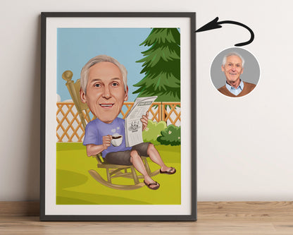 Personalised Retirement Caricature