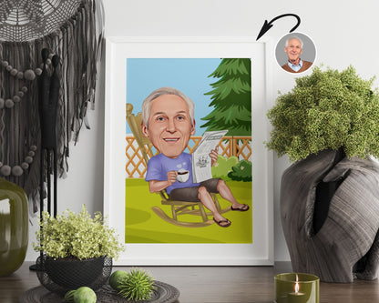 Personalised Retirement Caricature