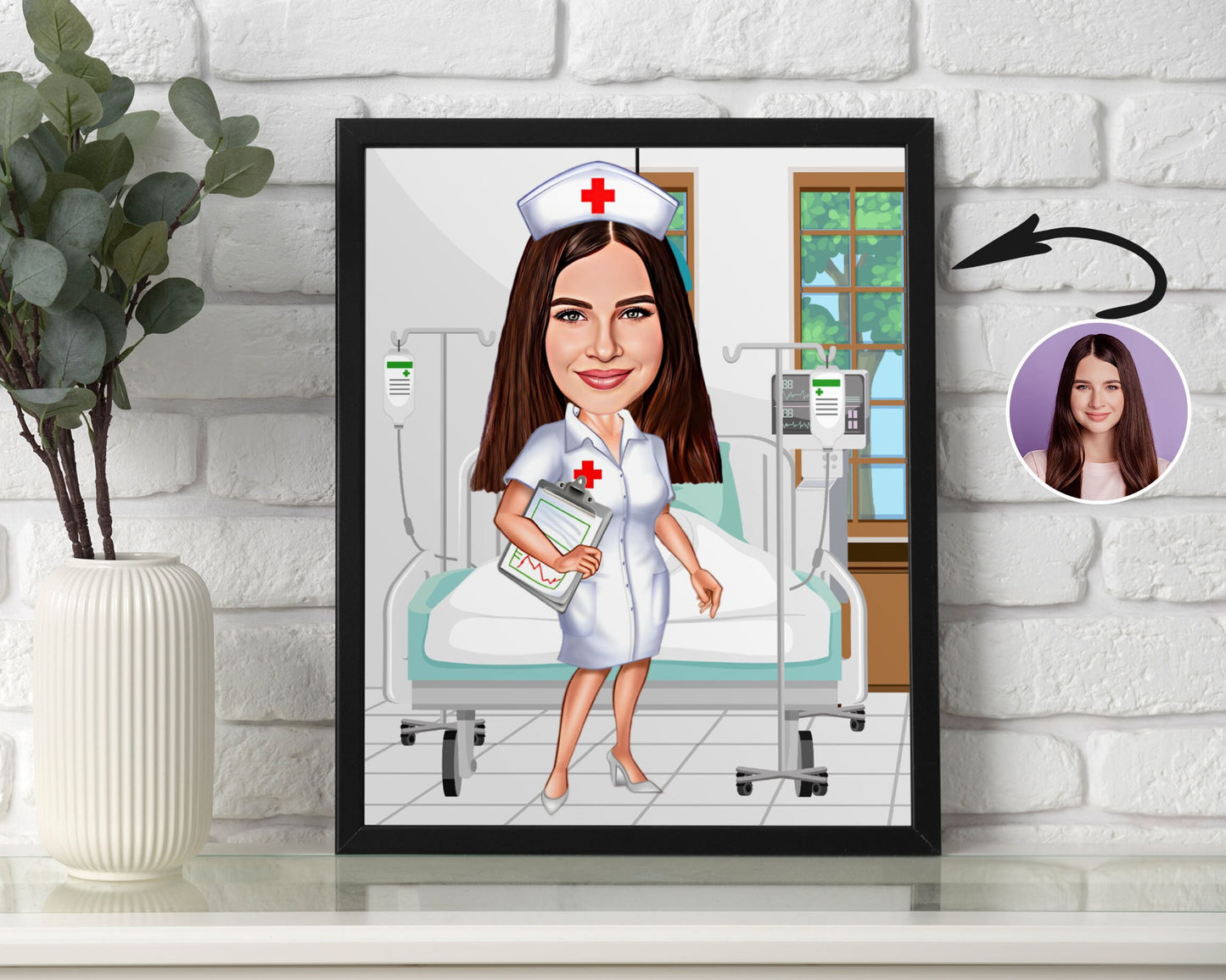 Personalised Nurse Caricature