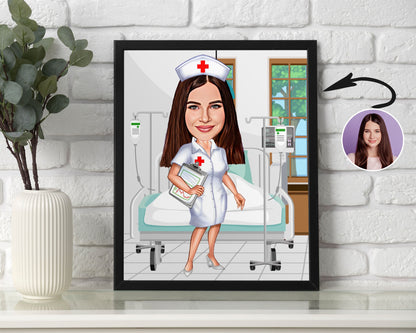 Personalised Nurse Caricature
