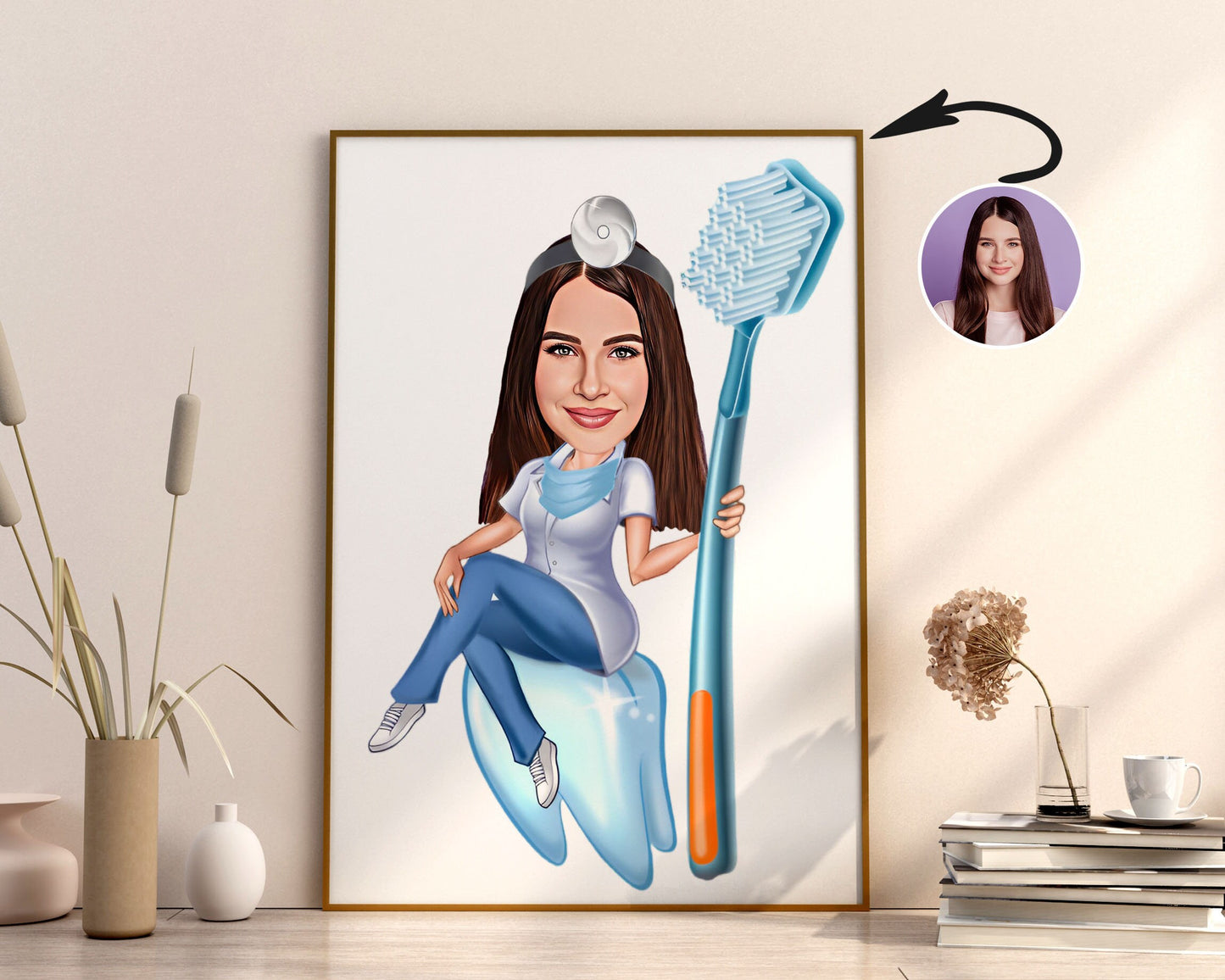 Personalised Dentist Caricature